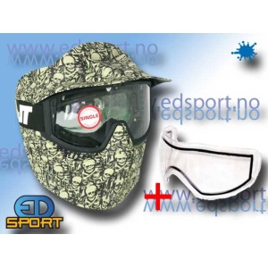 JT Alpha LE Skull mask, inkludert dobbeltglass