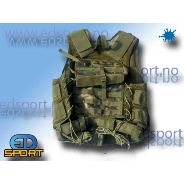 Paintballvest, Woodland Camo. Bullstrike - Bilde 3
