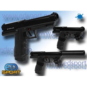 Tiberius T8 Tactical Paintball Pistol, Silver