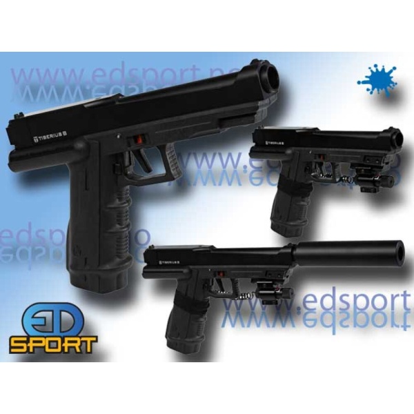 Tiberius T8 Tactical Paintball Pistol, Silver