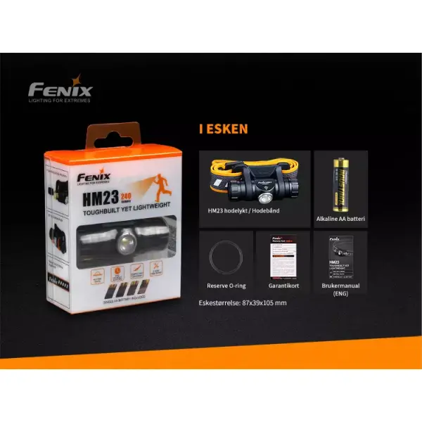 Fenix HM23 LED Hodelykt - Bilde 2