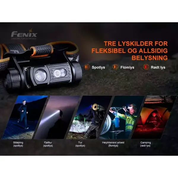 Fenix HM60R hodelykt 1200LM - Bilde 5
