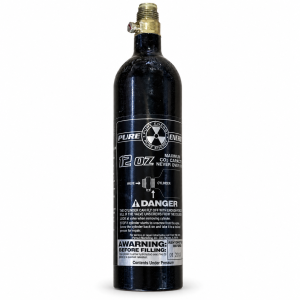 CO2 flaske, 12 oz, nåle ventil